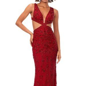 Ashley Lauren 11366 Prom Dress Red Size 2 worn once